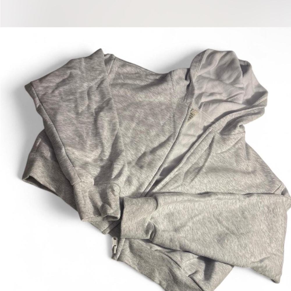 Skims Gray Zip-Up Hoodie